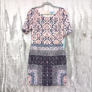 Antonio Melani NWT Ollie Sheath Dress Misty Rose Fig Mosaic Women's Size 4